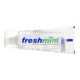 Pasta dental anticaries con flúor en gel transparente, 0.6 oz (Caja de 440)
